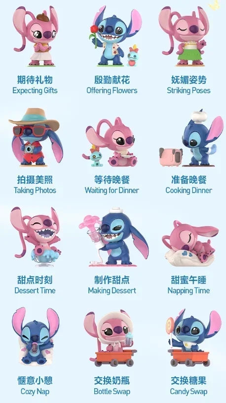 Coffret de 12 figurines Stitch et Angel - On A Date