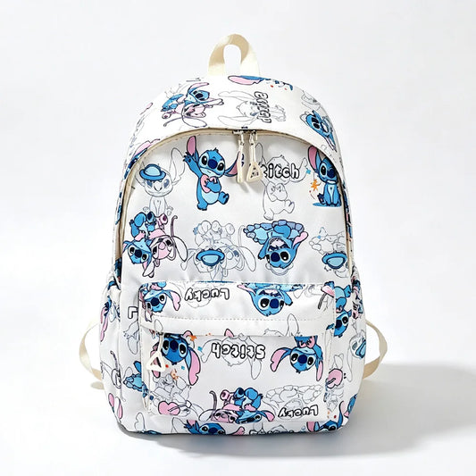 Sac à dos Stitch et Angel - Blanc et Motifs Variés