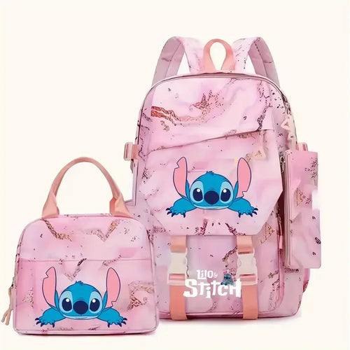 Ensemble sac à dos Stitch - Accoudé Marbré Rose