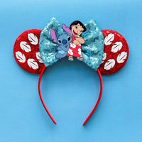 Lilo et Stitch Nœud Bleu et Oreilles Rouges