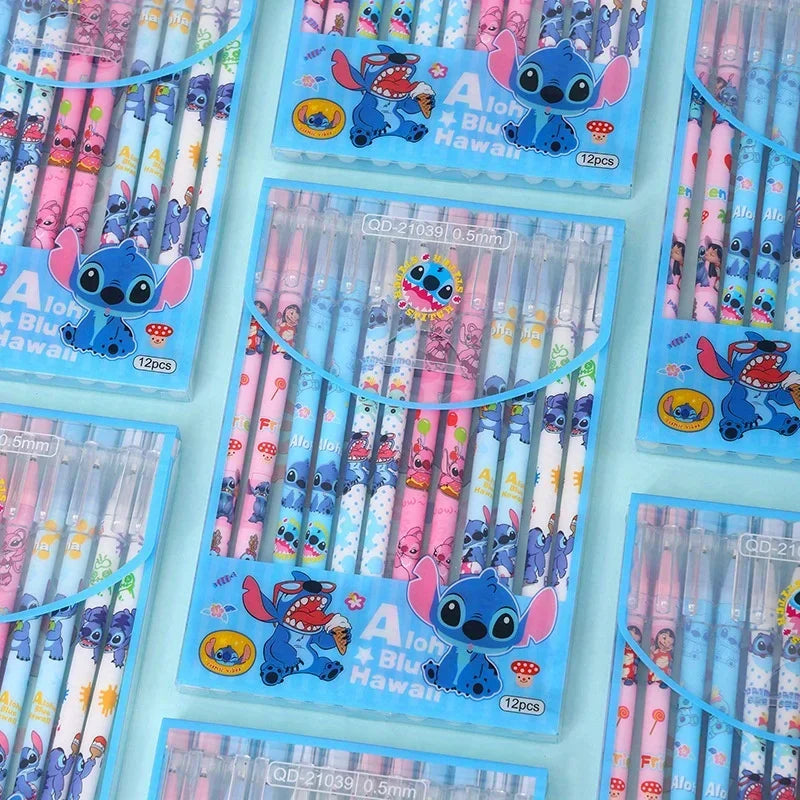 Stylos effaçables Stitch et Angel - Lots de 6 ou 12