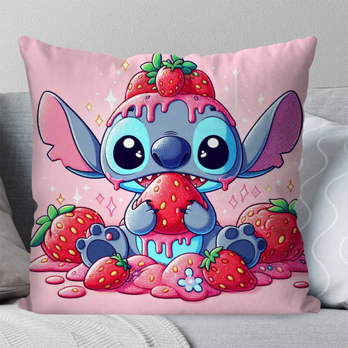 Housse de coussin Stitch - Fraises Gourmandes