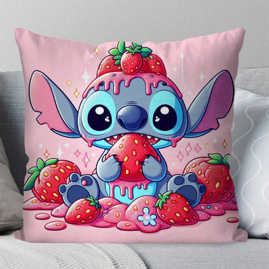 Housse de coussin Stitch - Fraises Gourmandes