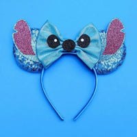 bleu à visage et oreilles Stitch