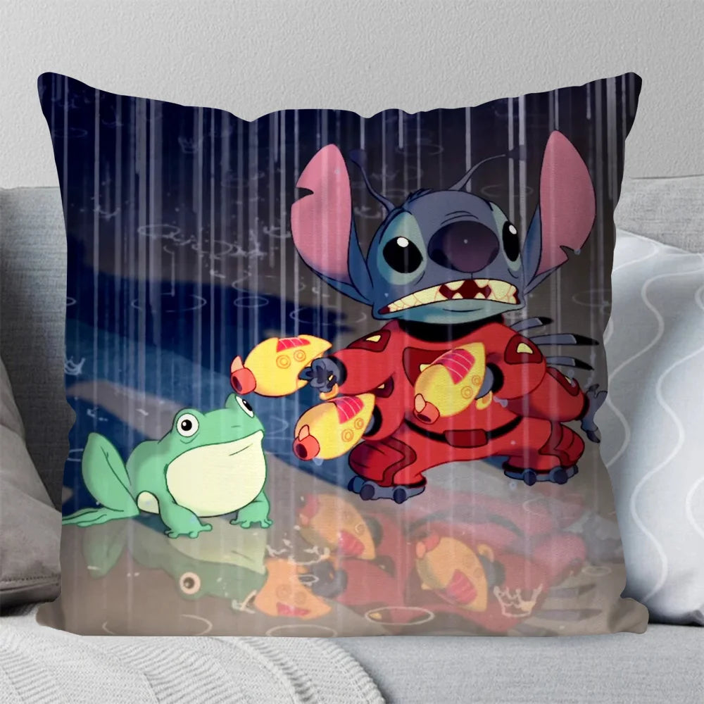 Housse de coussin Stitch - Grenouille Sous la Pluie