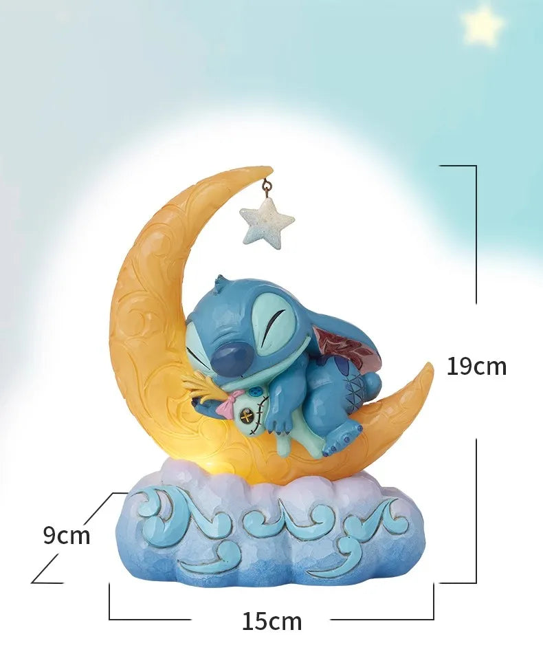 Veilleuse Stitch - Endormi sur la Lune avec sa Poupée
