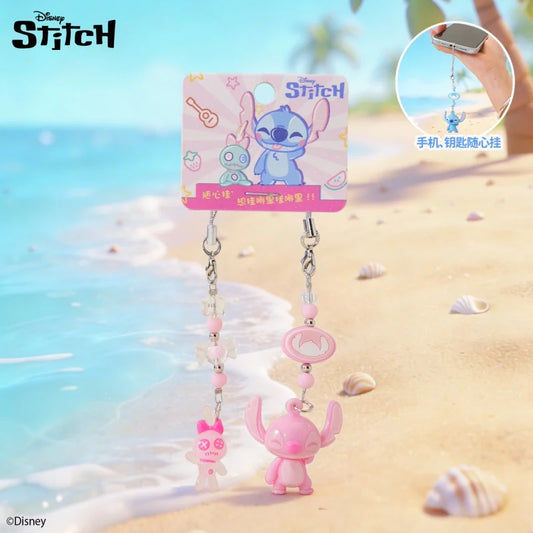 Bijou de téléphone Stitch - Rose avec Poupée