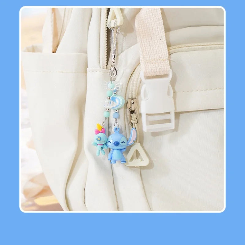 Bijou de téléphone Stitch - Poupée et Perles Vertes