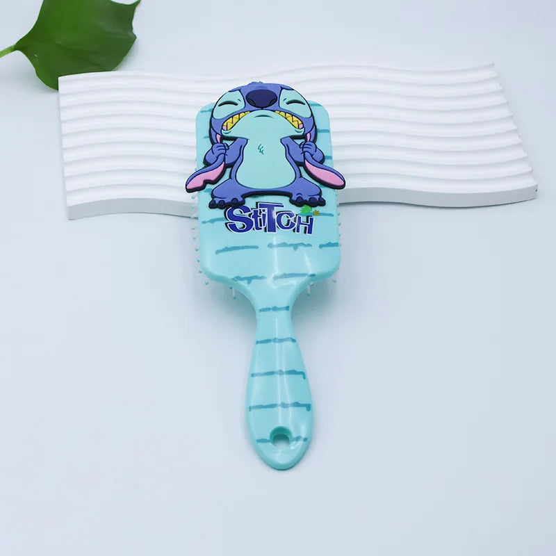 Brosse à cheveux Stitch - Yeux Fermés sur Fond Turquoise