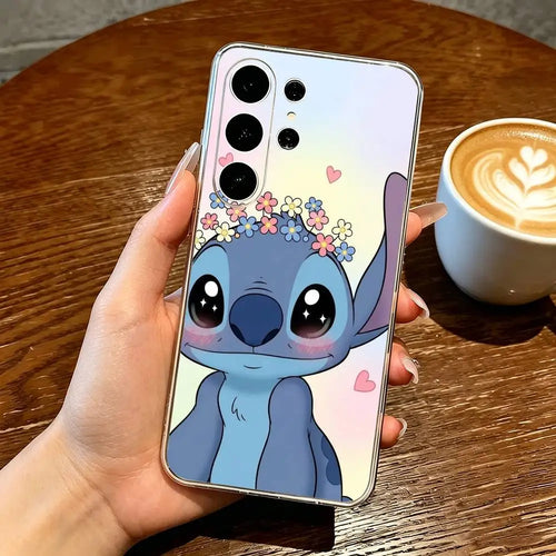 Coque Samsung Stitch - Couronne de Fleurs