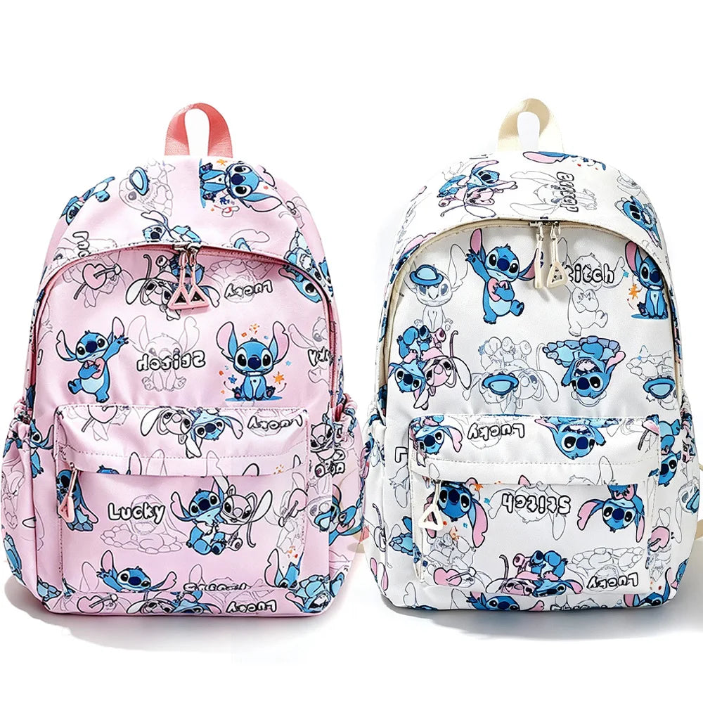 Lot de 2 sacs à dos Stitch - Rose et Blanc