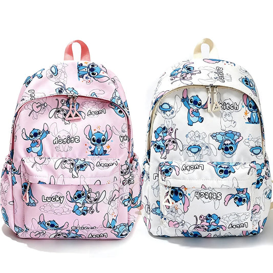 Lot de 2 sacs à dos Stitch - Rose et Blanc
