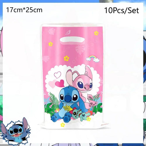 Lot de 10 sachets cadeaux Stitch et Angel - Roses avec Poupée
