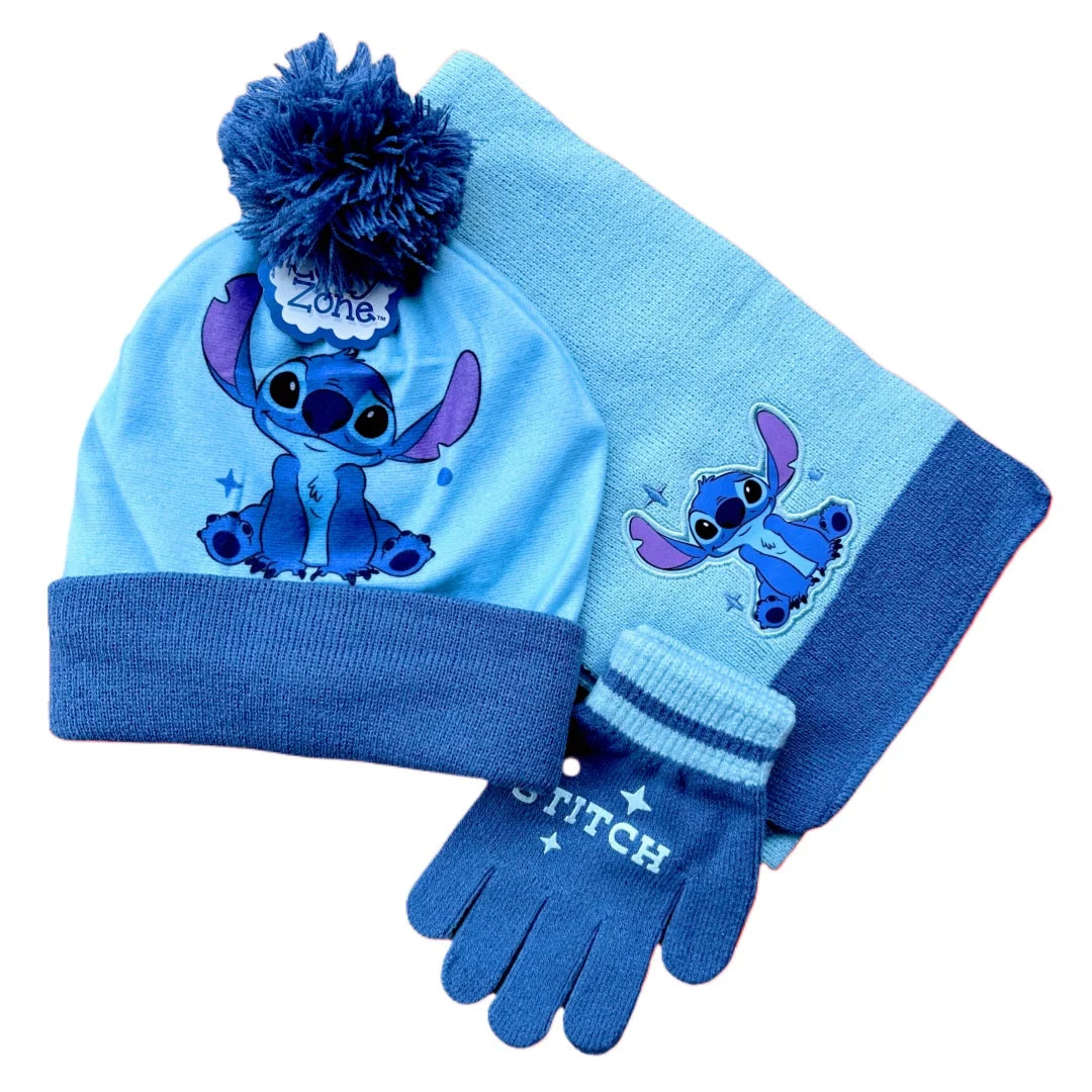 Ensemble bonnet écharpe et gants Angel - Violet