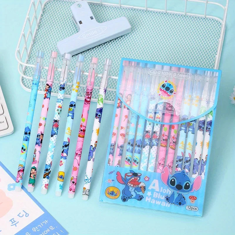 Stylos effaçables Stitch et Angel - Lots de 6 ou 12