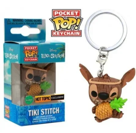 Porte-clés Figurine Stitch Tiki avec Ananas