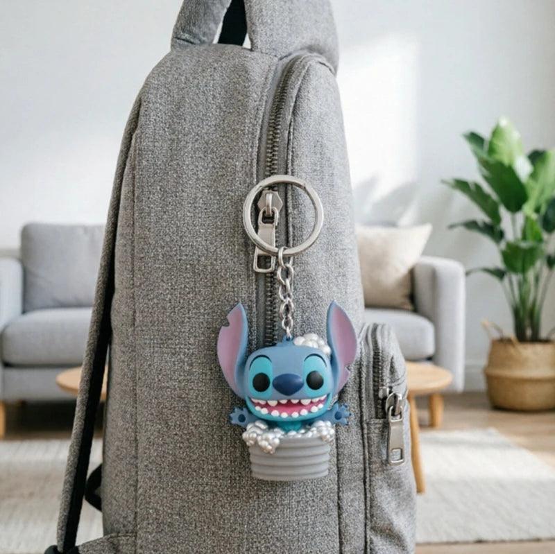 Porte-clés Figurine Stitch Assis et Souriant
