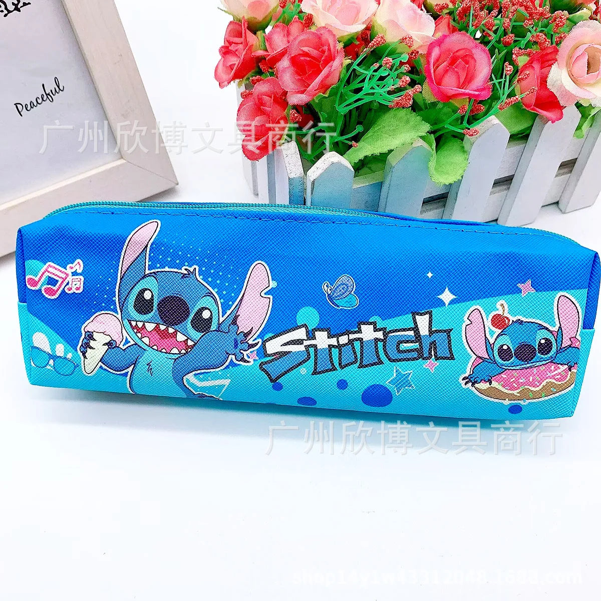 Trousse Stitch - Bleue et Motif Aléatoire