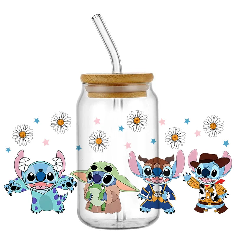 Autocollant pour verre Stitch - Costumes de Cinéma et Marguerites