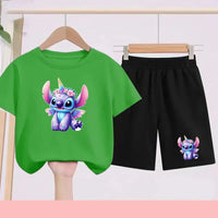 Licorne avec Haut Vert et Short Noir