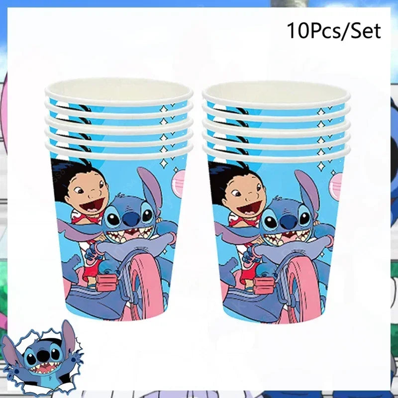 Lot de 10 gobelets Lilo et Stitch - Vélo