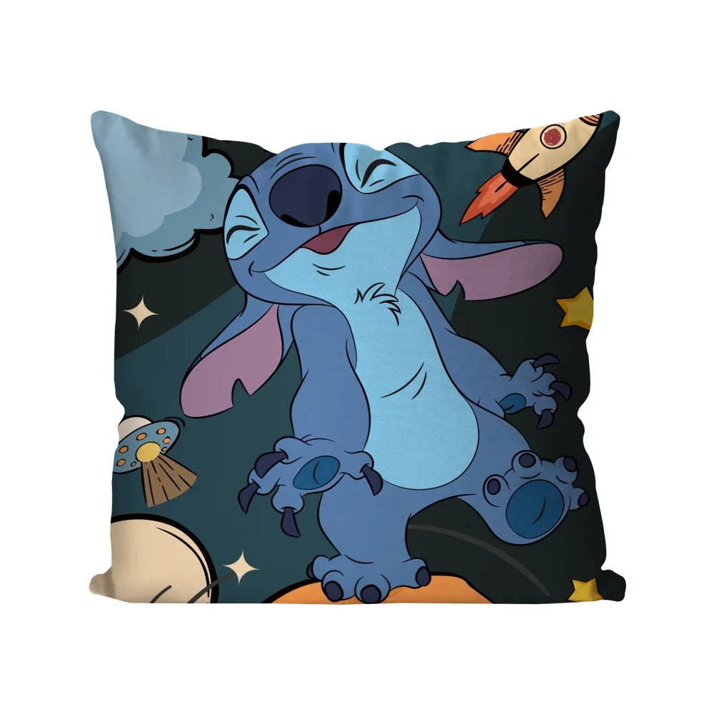 Housse de coussin Stitch - Rire et Fusée