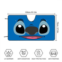 Pare-soleil Stitch Grand Visage Souriant Bleu