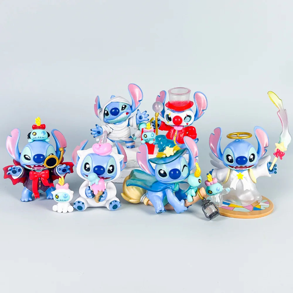 Lot de 6 figurines Stitch - Costumes Fantaisie