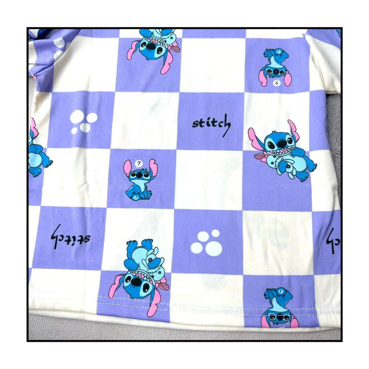Pyjama Stitch et Angel - Rose et Fleurs