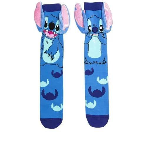 Chaussettes Stitch - Bleues à Oreilles en Relief