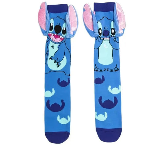 Chaussettes Stitch - Bleues à Oreilles en Relief