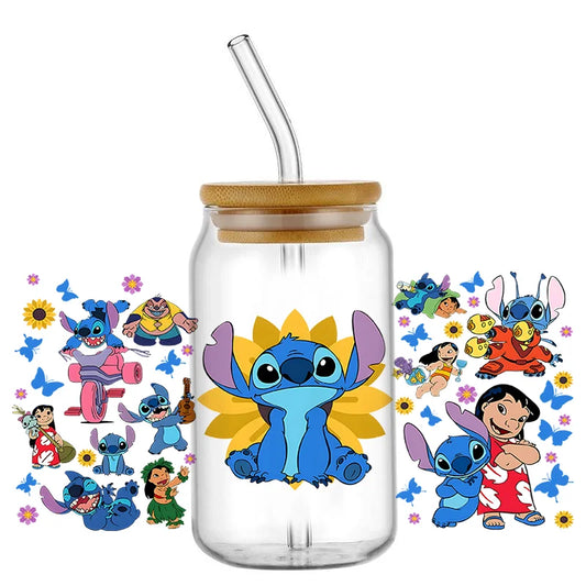 Autocollant pour verre Lilo et Stitch - Grand Tournesol