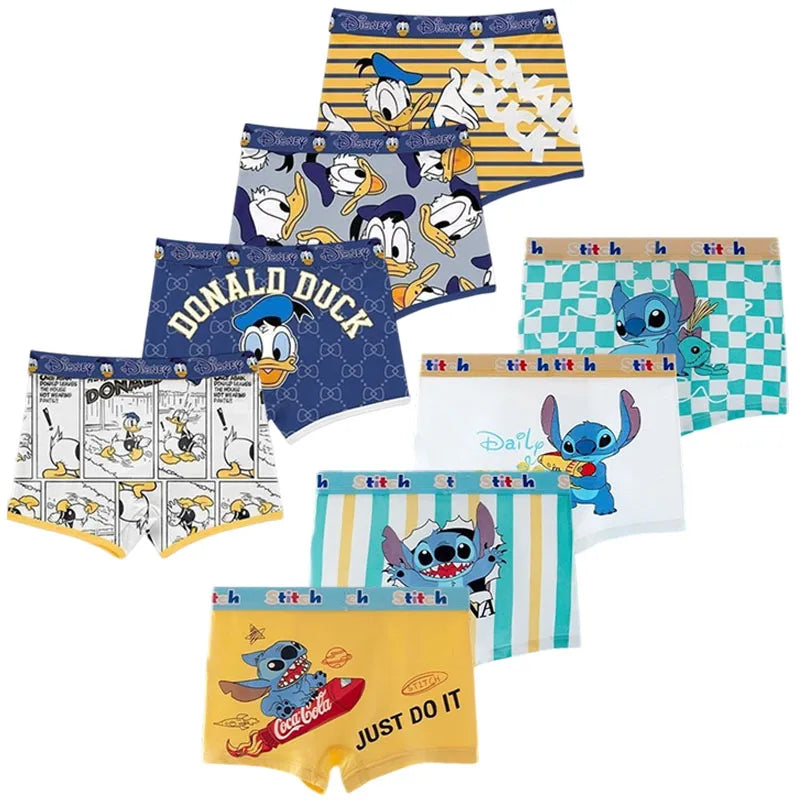 Lot de 4 boxers Stitch - Motifs Variés