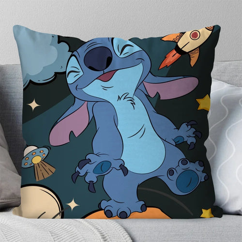 Housse de coussin Stitch - Rire et Fusée