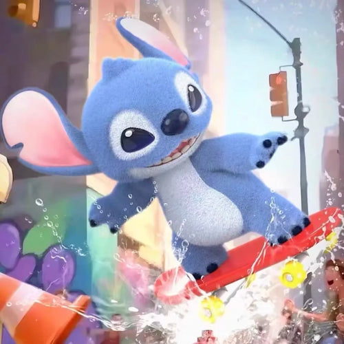 Figurine Stitch - Surf Rouge
