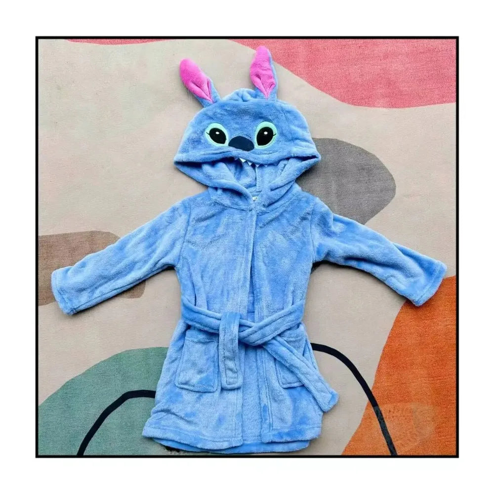 Stitch Children's Hooded Dressing Gown - Blue