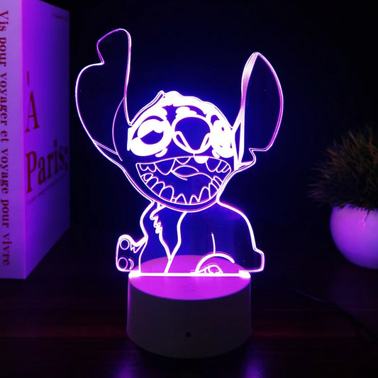 Lampe LED Stitch - Sourire et Pattes Levées
