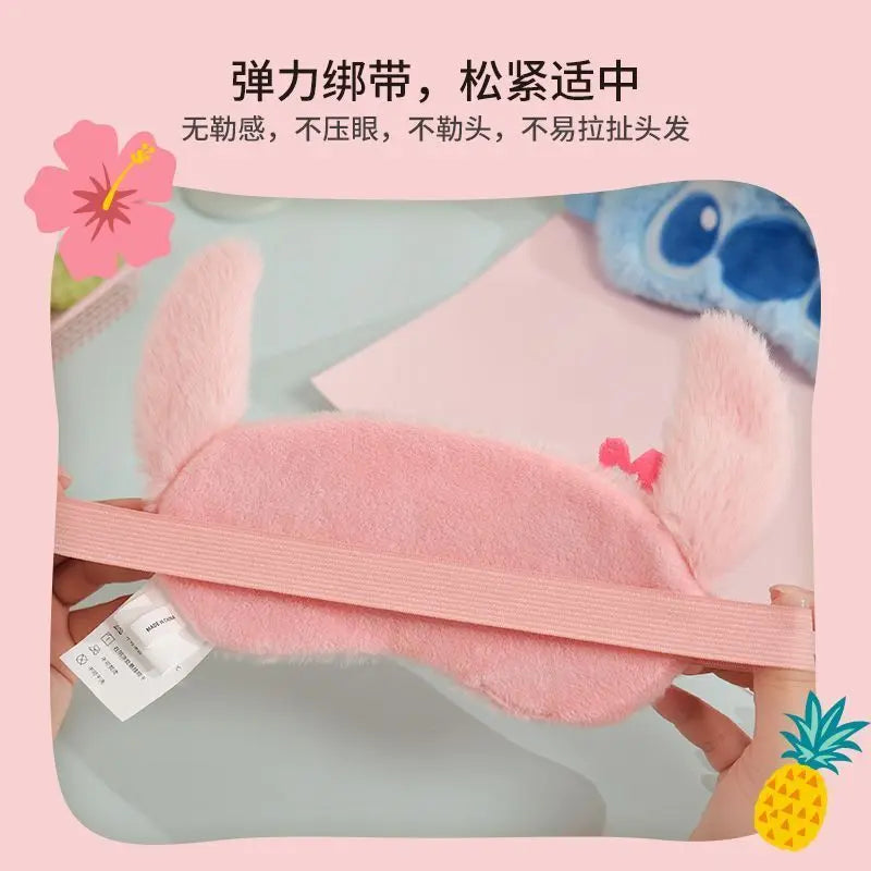 Masque de sommeil Stitch - Rose avec Fleur