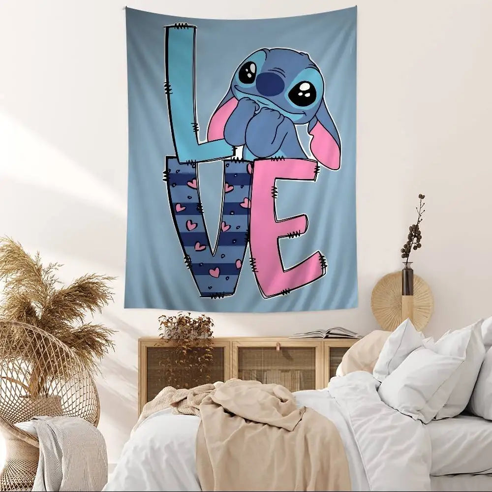 Tenture murale Stitch - Lettres Love