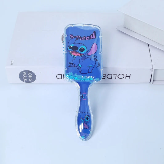 Brosse à cheveux Stitch - Debout sur Fond Bleu