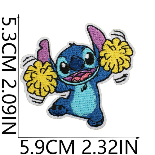 Écusson Stitch - Pompons Jaunes