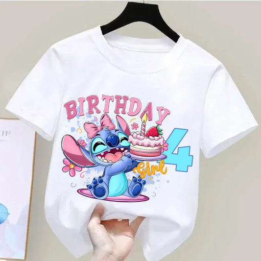 T-shirt Stitch Anniversaire Chiffre 4