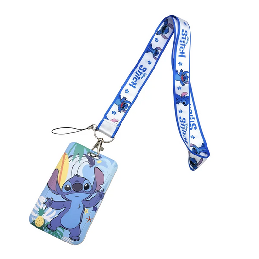 Porte-badge Stitch Tropical avec Tour de Cou