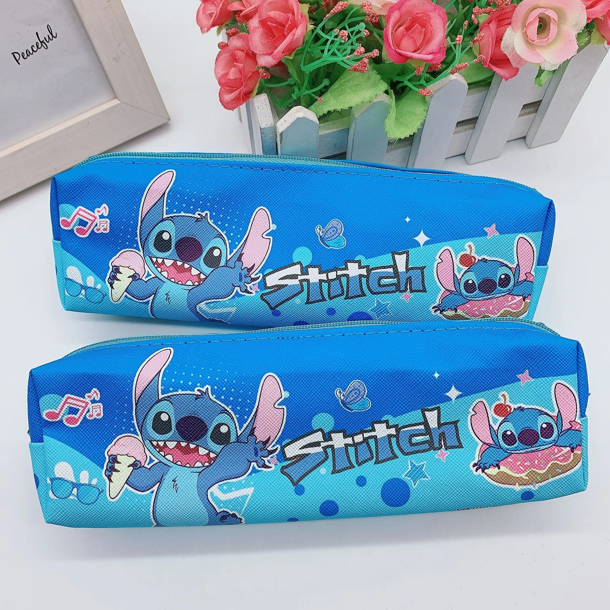 Trousse Stitch - Bleue et Motif Aléatoire