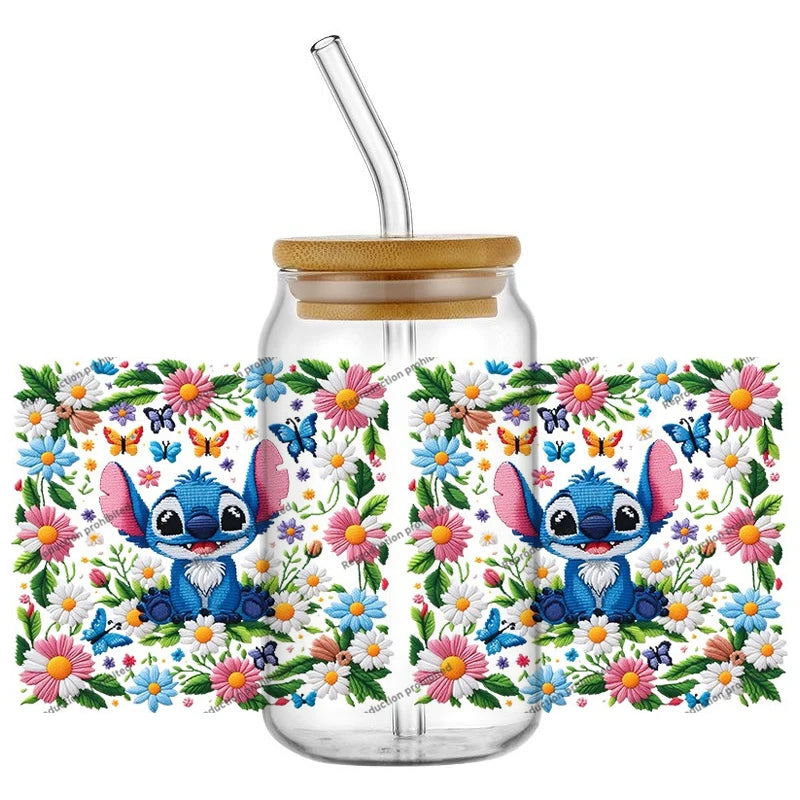 Autocollant pour verre Stitch - Jardin de Marguerites