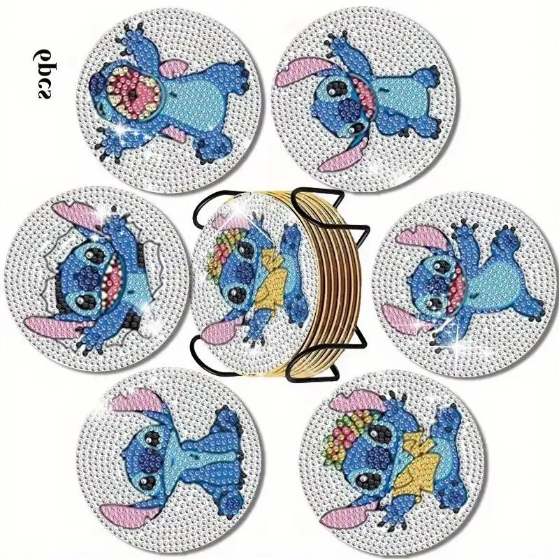 Kit de 8 dessous de verre diamant Stitch - Escapades Colorées