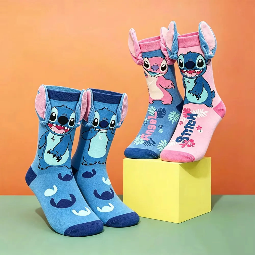 Lot de 2 paires de chaussettes Stitch et Angel - Oreilles