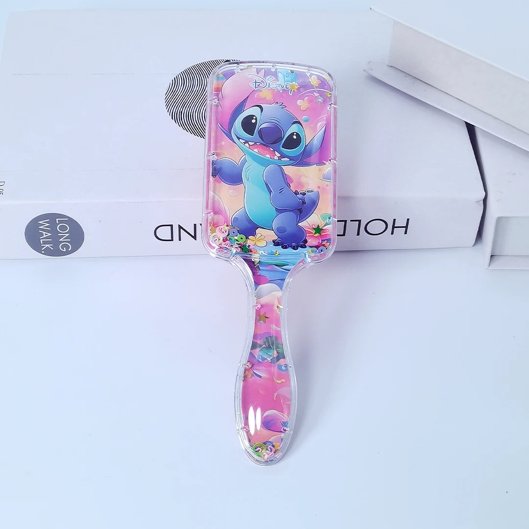 Brosse à cheveux Stitch - Fleurs Roses