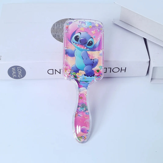 Brosse à cheveux Stitch - Fleurs Roses
