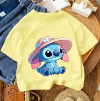 Stitch Jaune Au Chapeau Fleuri